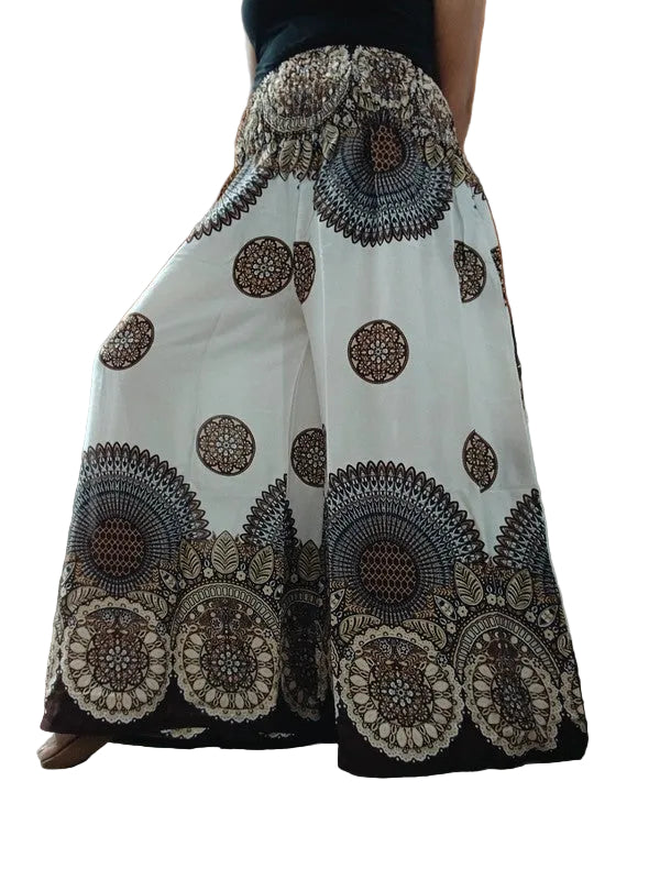 Bohemian Floral Print Boho Hippy Genie Harem Pants Palazzo Hippie Baggy Trousers