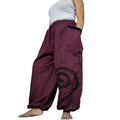 Purple Baggy Harem Pants Boho Hippie Yoga Ali Baba Palazzo Trousers Mens Womens