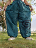 Green Harem Pants Wide Leg Genie Baggy Aladdin Gypsy Yoga Hippy Trousers Clothes