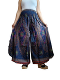 Bohemian wide leg palazzo flowy trousers baggy Boho skirt style trousers