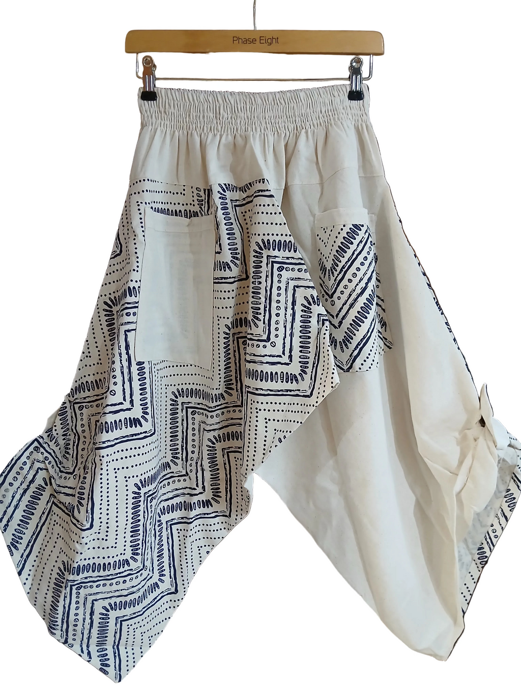Cotton Cream baggy hippie Boho trousers Ninja Samurai Style harem pants One size fits S M L