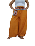 Yellow cotton baggy relaxed fit harem pants Boho hippie trousers one size for 8-10-12