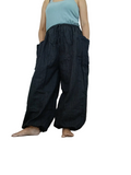 Plain black Cotton loose-fit harem pants hippie Boho baggy trousers one size fit S-M-L